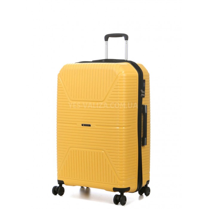 Чемодан большой L полипропилен жёлтый 75х49х30/96л/4.1кг/Worldline 291, фото 1