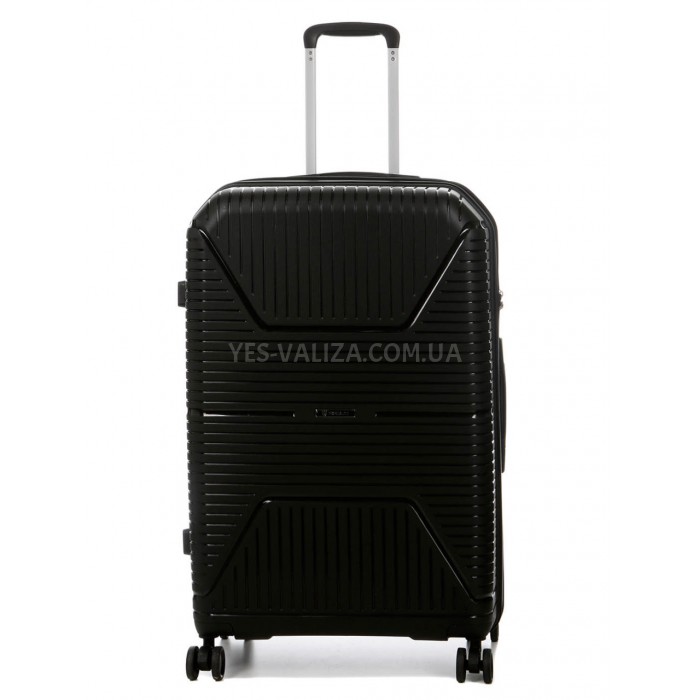 Валіза велика L поліпропілен чорна 75х49х30см/96л/4.1кг/Worldline 291, фото 2