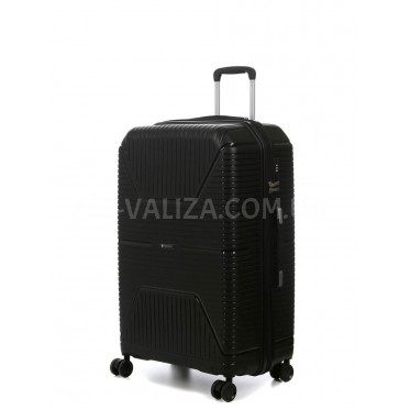 Чемодан большой L полипропилен чёрный 75х49х30/96л/4.1кг/Worldline 291