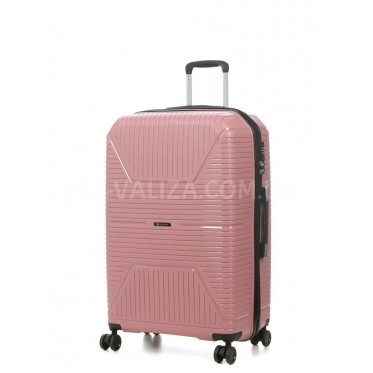 Валіза велика L поліпропілен пудра 75х49х30см/96л/4.1кг/Worldline 291