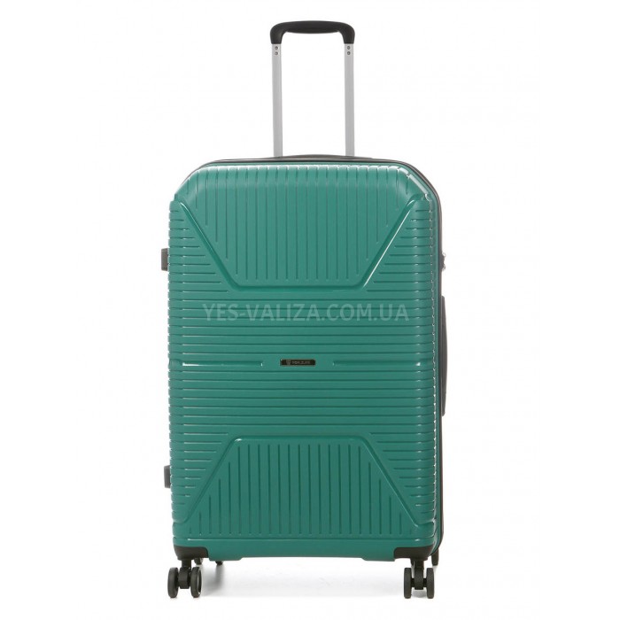 Чемодан большой L полипропилен зелёный 75х49х30/96л/4.1кг/Worldline291, фото 2