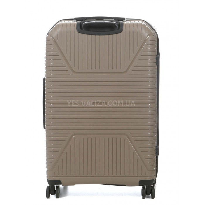 Валіза велика L поліпропілен бежева 75х49х30см/96л/4.1кг/Worldline 291, фото 3