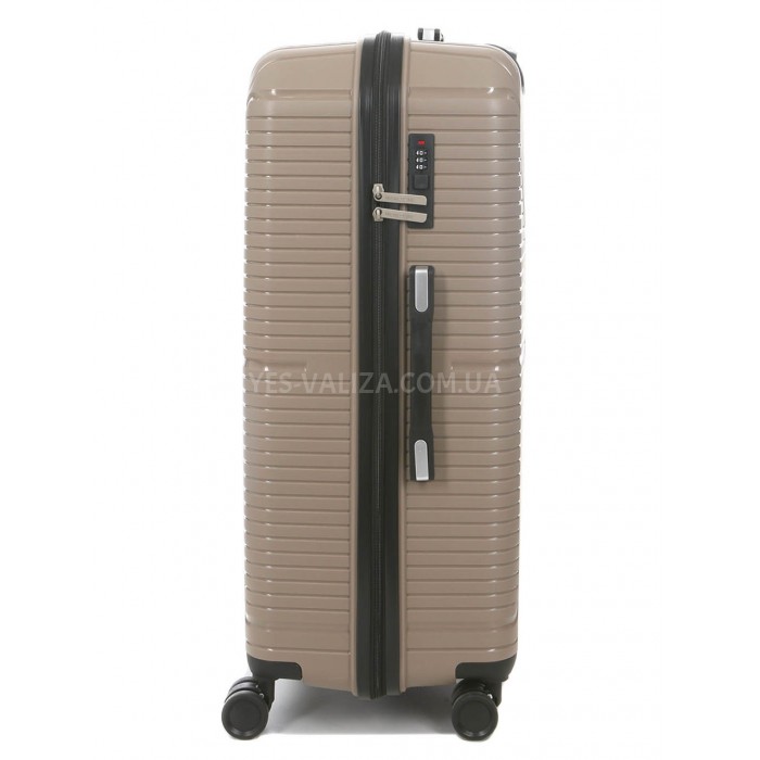 Чемодан большой L полипропилен беж 75х49х30см/96л/4.1кг/Worldline 291, фото 4
