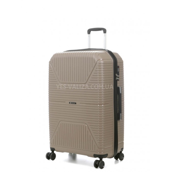 Чемодан большой L полипропилен беж 75х49х30см/96л/4.1кг/Worldline 291, фото 1