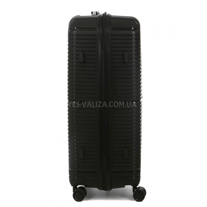 Валіза середня М поліпропілен чорна 65х44х26см/62л/3.3кг/ Worldline291, фото 5