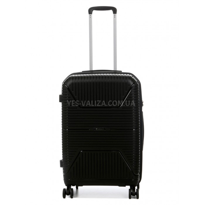 Чемодан средний М полипропилен чёрный 65х44х26/62л/3.3кг/ Worldline291, фото 2
