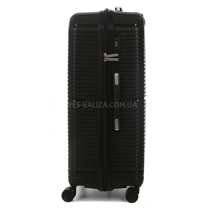 Валіза середня М поліпропілен чорна 65х44х26см/62л/3.3кг/ Worldline291, фото 4