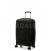 Валіза середня М поліпропілен чорна 65х44х26см/62л/3.3кг/ Worldline291, фото 11
