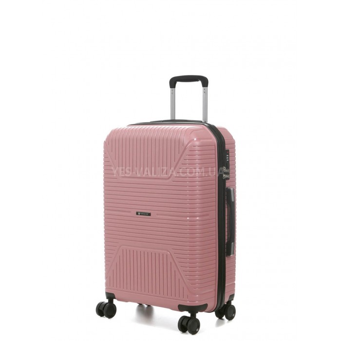 Чемодан средний М полипропилен пудра 65х44х26см/62л/3.3кг/Worldline291, фото 1