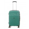 Чемодан средний М полипропилен зелёный 65х44х26/62л/3.3кг/Worldline291, фото 12