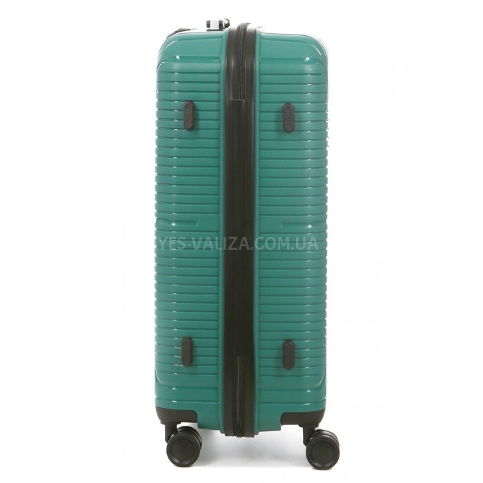 Валіза середня М поліпропілен зелена 65х44х26см/62л/3.3кг/Worldline291, фото 5