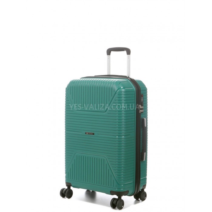 Валіза середня М поліпропілен зелена 65х44х26см/62л/3.3кг/Worldline291, фото 1