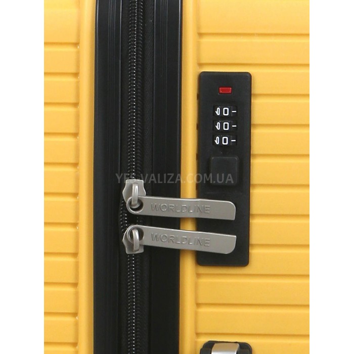 Набір валіз Франція (L M S-3шт) поліпропілен жовтий Worldline 291, фото 8