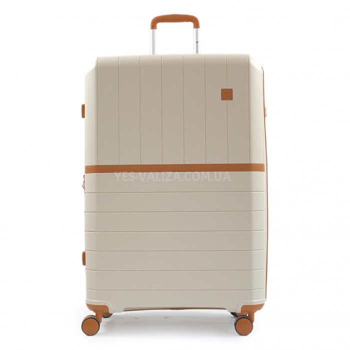 Валіза велика L поліпропілен біла 78x52x31+5/131л/4.7кг/Snowball 49403, фото 2