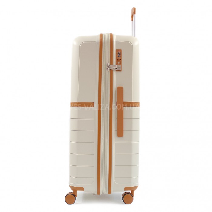 Валіза велика L поліпропілен біла 78x52x31+5/131л/4.7кг/Snowball 49403, фото 4