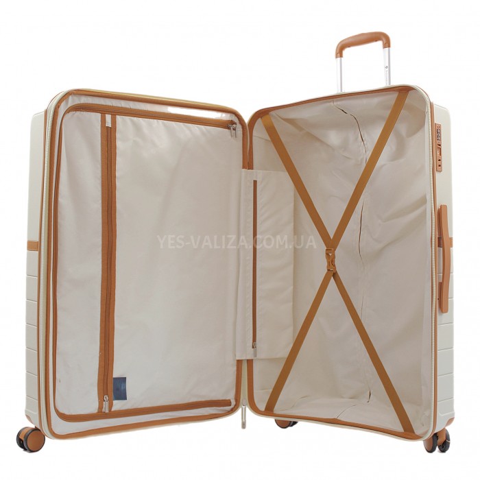 Набор чемоданов Франция (L M S-3шт) полипропилен белый/Snowball 49403, фото 11