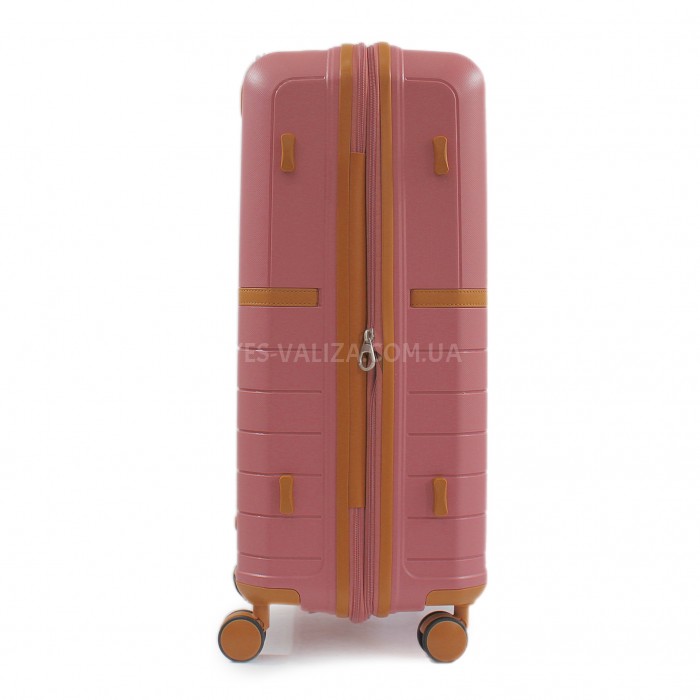 Валіза середня M поліпропілен пудра 67x45x26+5/82л/3.8кг/Snowbal 49403, фото 4