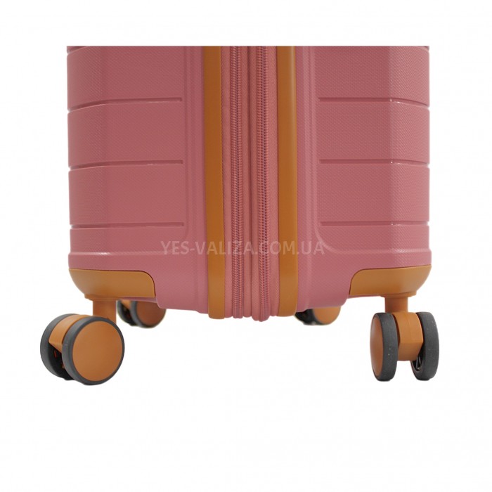 Валіза середня M поліпропілен пудра 67x45x26+5/82л/3.8кг/Snowbal 49403, фото 8