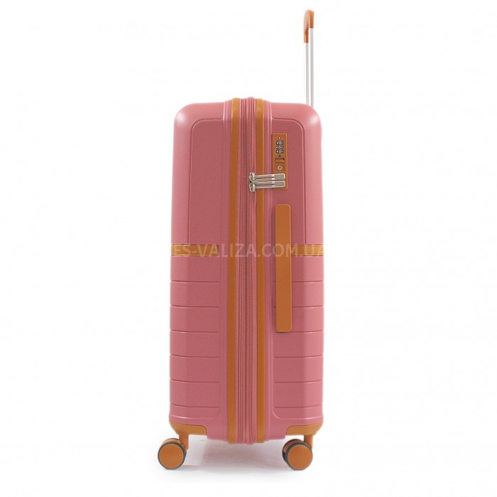 Чемодан средний M полипропилен пудра 67x45x26+5/82л/3.8кг/Snowbal49403, фото 3