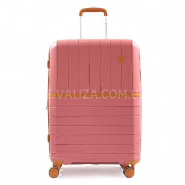 Чемодан средний M полипропилен пудра 67x45x26+5/82л/3.8кг/Snowbal49403