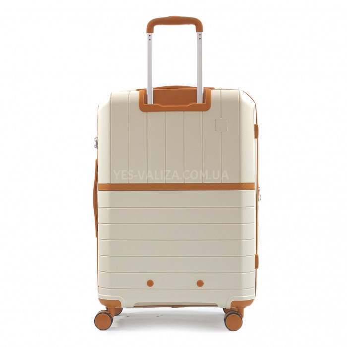 Валіза середня M поліпропілен біла 67x45x26+5/82л/3.8кг/Snowball 49403, фото 3