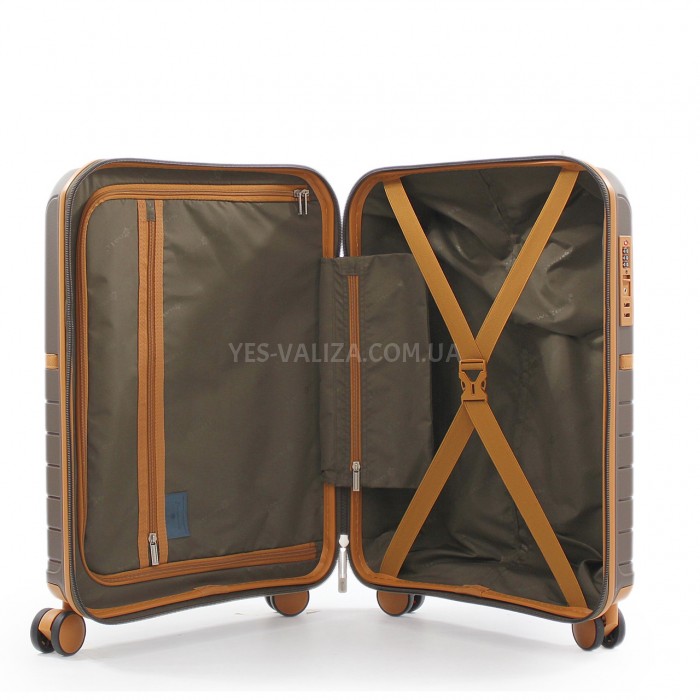 Чемодан малый S полипропилен кофе 55х38х22см/40л/2.6кг/Snowball 49403, фото 10