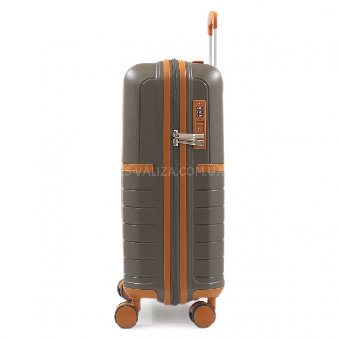 Чемодан малый S полипропилен кофе 55х38х22см/40л/2.6кг/Snowball 49403, фото 4