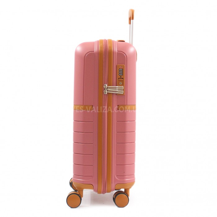 Чемодан малый S полипропилен пудра 55х38х22см/40л/2.6кг/Snowball 49403, фото 5