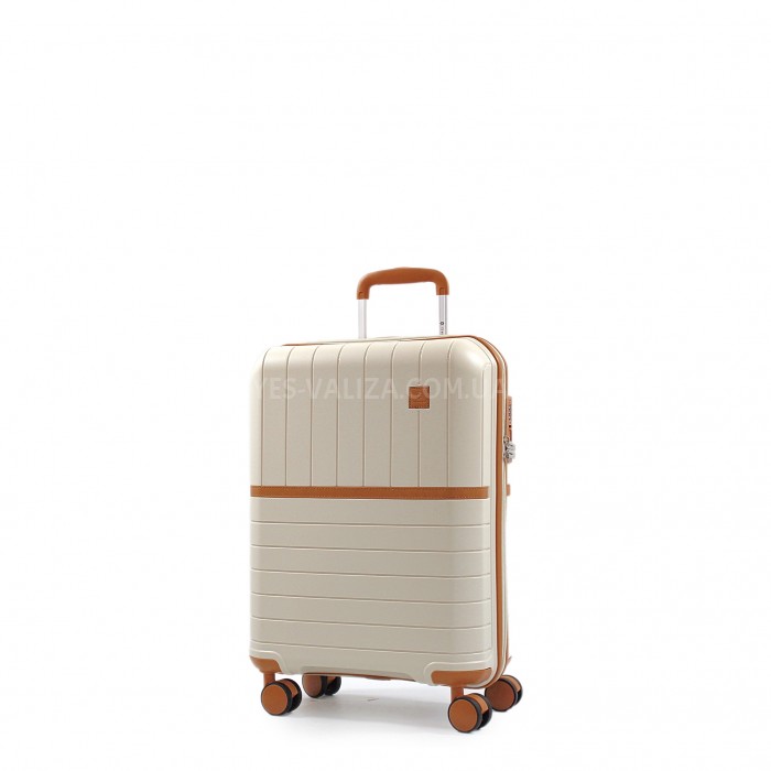 Валіза мала S поліпропілен біла 55х38х22см/40л/2.6кг/Snowball 49403, фото 1