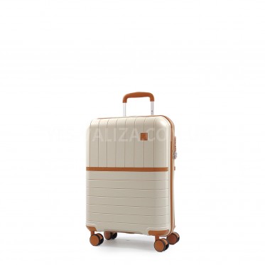 Чемодан малый S полипропилен белый 55х38х22см/40л/2.6кг/Snowball 49403