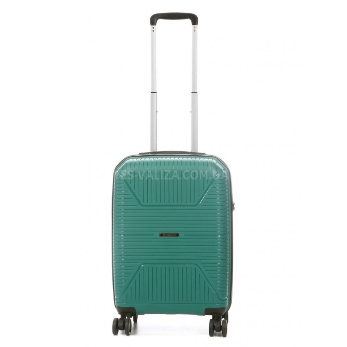 Чемодан малый S полипропилен зелёный 55х37х22см/38л/2.7кг/Worldline 291, фото 2