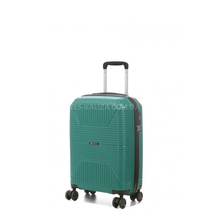 Чемодан малый S полипропилен зелёный 55х37х22см/38л/2.7кг/Worldline 291, фото 1