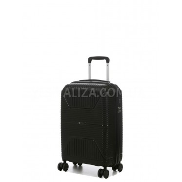 Валіза мала S поліпропілен чорна 55х37х22см/38л/2.7кг/Worldline 291