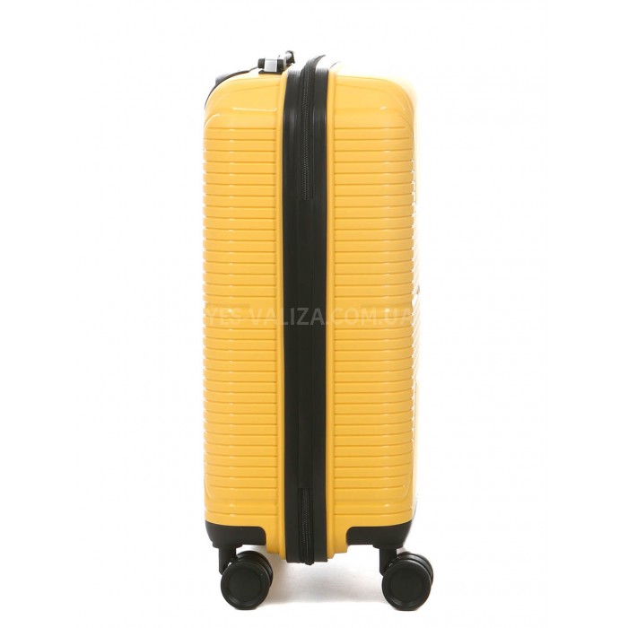 Чемодан малый S полипропилен жёлтый 55х37х22см/38л/2.7кг/Worldline 291, фото 4