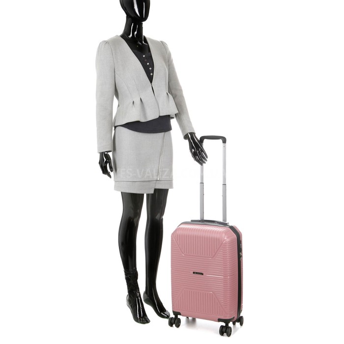 Валіза мала S поліпропілен пудра 55х37х22см/38л/2.7кг/Worldline 291, фото 11