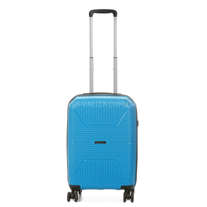 Чемодан малый S полипропилен голубой 55х37х22см/38л/2.7кг/Worldline 291, фото 4