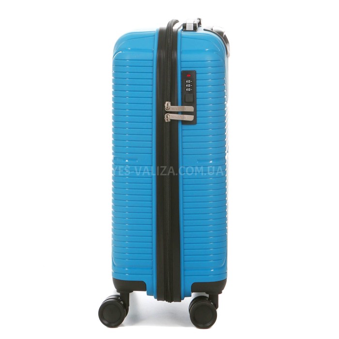 Валіза мала S поліпропілен блакитна 55х37х22см/38л/2.7кг/Worldline 291, фото 7