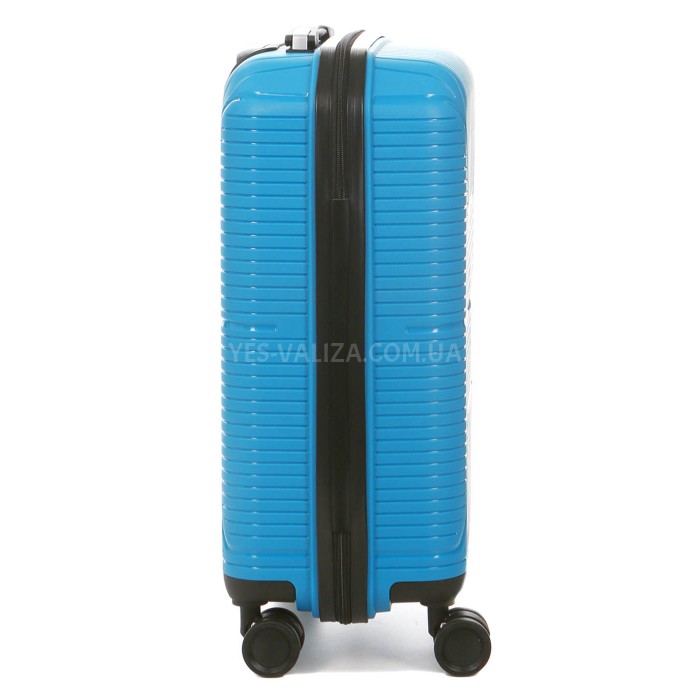 Валіза мала S поліпропілен блакитна 55х37х22см/38л/2.7кг/Worldline 291, фото 6