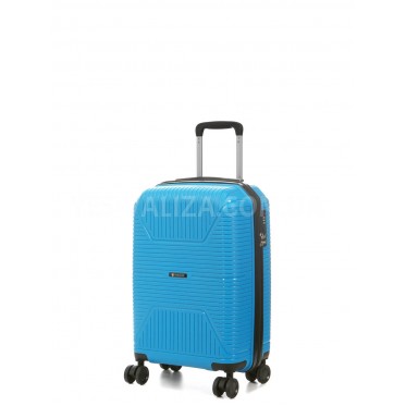 Валіза мала S поліпропілен блакитна 55х37х22см/38л/2.7кг/Worldline 291