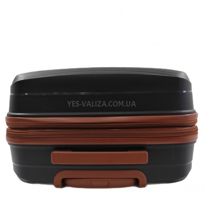 Валіза мала S поліпропілен чорна 55х37х23+5см/48л/2.9кг/Worldline 293, фото 6