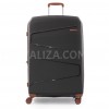 Чемодан большой L полипропилен чёрный76х50х32+5/118л/4.6кгWorldline293, фото 12