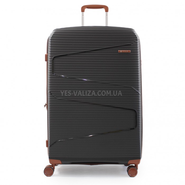 Чемодан большой L полипропилен чёрный76х50х32+5/118л/4.6кгWorldline293, фото 2