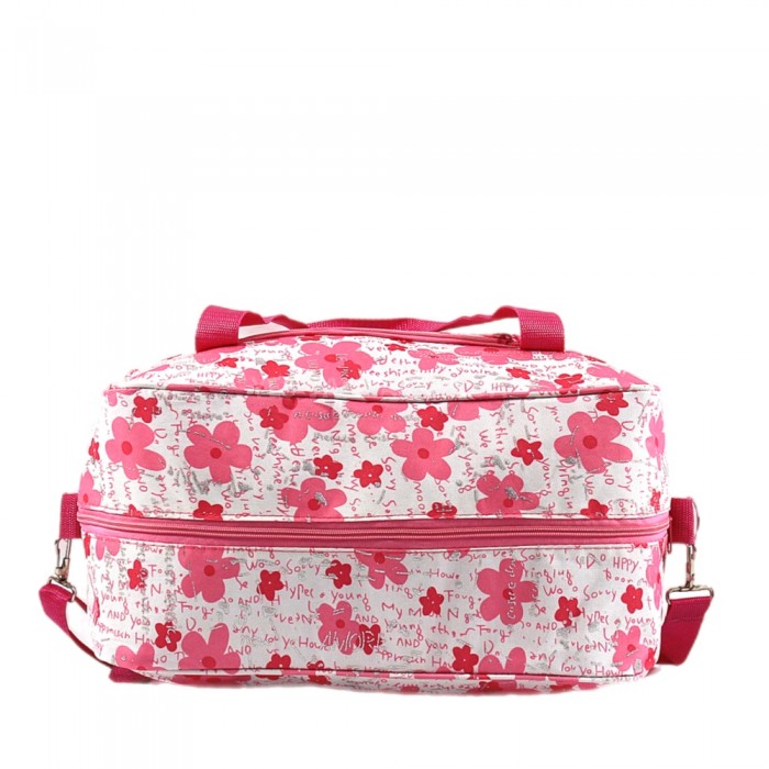 Сумка(ручная кладь) Польша цветы белая 40х30х20см/24л/0.5кг/Fly 0234, фото 4