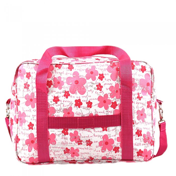 Сумка(ручна поклажа) Польща квіти біла 40х30х20см/24л/0.5кг/Fly 0234, фото 3