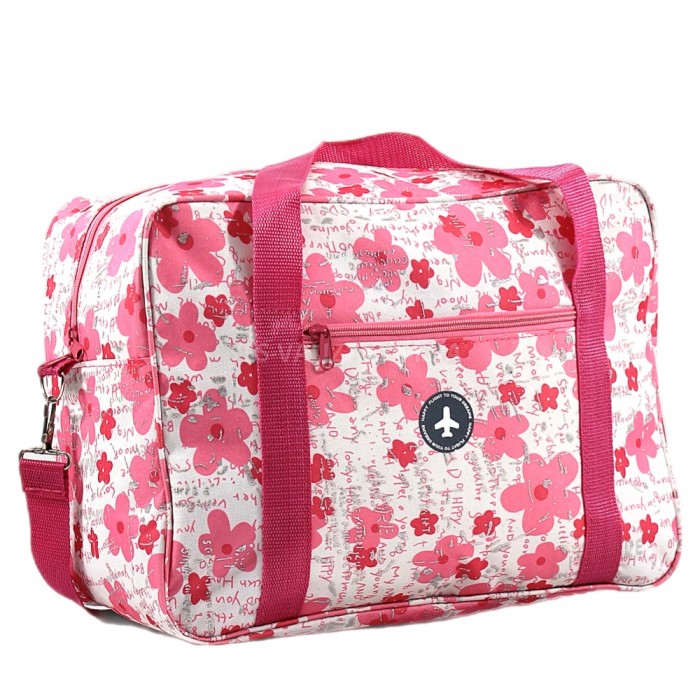 Сумка(ручна поклажа) Польща квіти біла 40х30х20см/24л/0.5кг/Fly 0234, фото 2