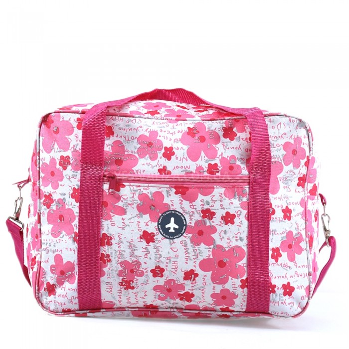 Сумка(ручна поклажа) Польща квіти біла 40х30х20см/24л/0.5кг/Fly 0234, фото 1