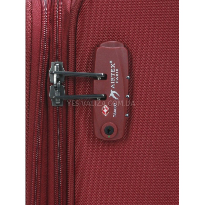 Набір валізи Франція (L M S-3шт) тканина червона/Airtex 832, фото 10