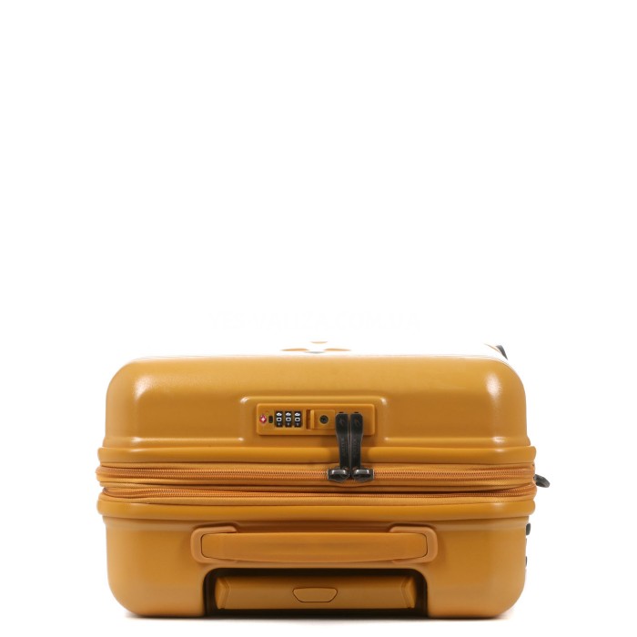 Валіза мала S полікарбонат жовта 55x35x20(+5)см/48л/2.8кг/Airtex 649, фото 8