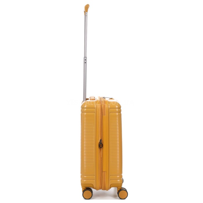 Чемодан малый S поликарбонат жёлтый 55x35x20+5см/48л/2.8кг/Airtex 649, фото 3