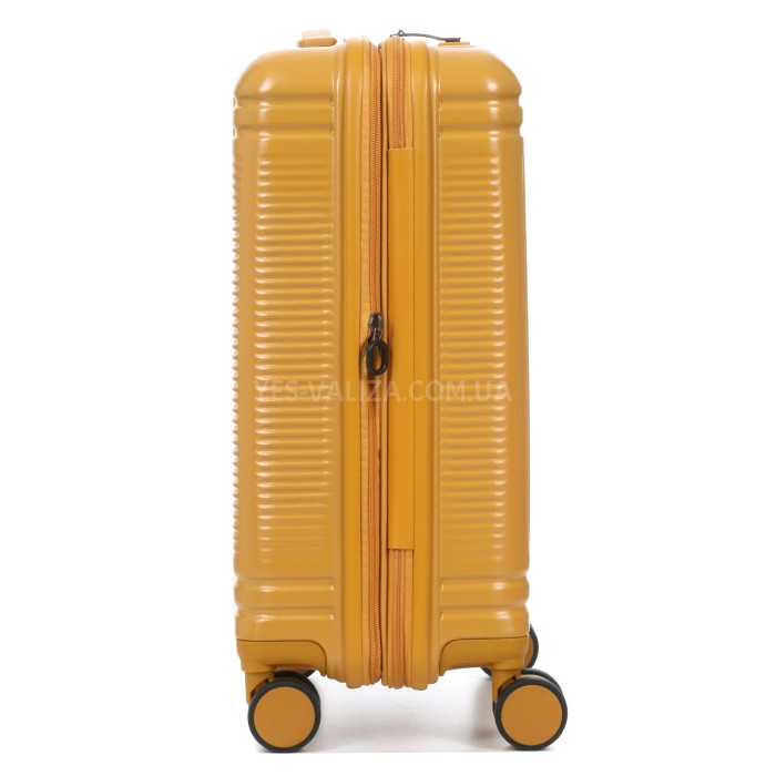 Чемодан малый S поликарбонат жёлтый 55x35x20+5см/48л/2.8кг/Airtex 649, фото 5